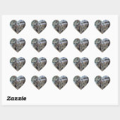Arctic Wolves~Season's Greetings Heart Sticker (Blatt)