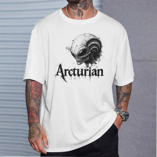 Arcturian T-Shirt, Starseed Alien Kopf Grafik T-Sh T-Shirt