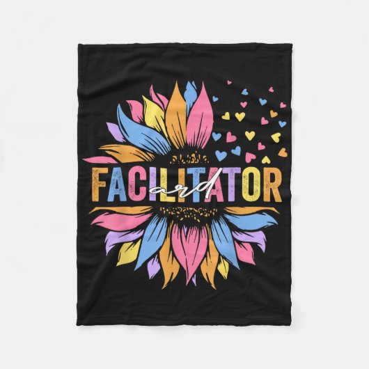 Ard Facilitator Besondere Bildung Sonnenblumen _1 Fleecedecke (Vorderseite)