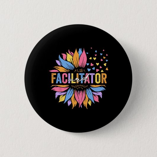 Ard Facilitator Bildung Sonnenblumen Button (Vorderseite)