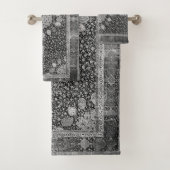 Ardabil Schwarzes u. Weiß Badhandtuch Set (Insitu)