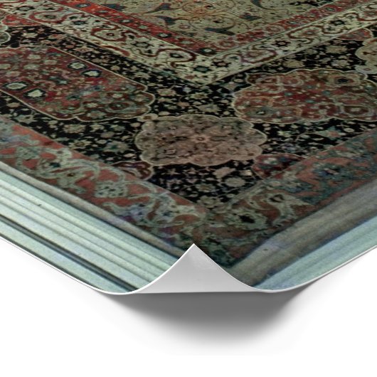 Ardabil Teppich für die Moschee in Ardabil Poster (Ecke)