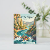 Ardeche Fluss Frankreich Postkarte (Stehend Vorderseite)