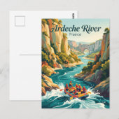 Ardeche Fluss Frankreich Postkarte (Vorne/Hinten)