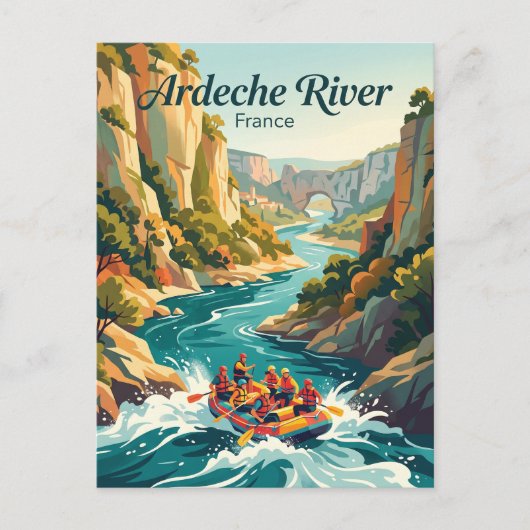 Ardeche Fluss Frankreich Postkarte (Vorderseite)