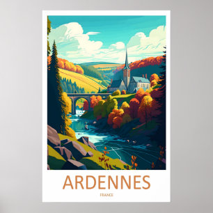 Ardennen Vintage-Reiseposter Ski Nationalpark Poster