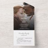 Ardent Romance Foto Wedding All In One Einladung (Innen Boden)