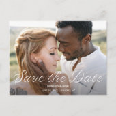 Ardent Romance Foto Wedding Save the Date Postkarte (Vorderseite)