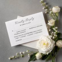 Ardent Romance Wedding RSVP Card