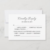 Ardent Romance Wedding RSVP Card Einladung (Vorderseite)