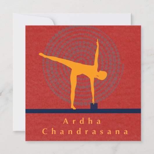 Ardha Chandrasana Art Card Feiertagskarte (Vorderseite)