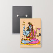 Ardhanarishvara-Knopf Button (Vorderseite/Rückseite)