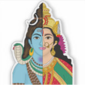 Ardhanarishwara-Aufkleber Aufkleber (Vorderseite)