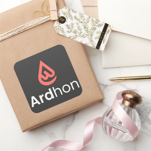 Ardhon - wear your style, your way quadratischer aufkleber (Schenken)