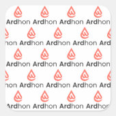 Ardhon - wear your style, your way throw pillow quadratischer aufkleber (Vorderseite)