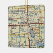 Ardmore OK Vintag Map Keramikornament (Links)