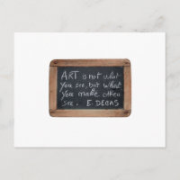 Ardoise 03 Artist's Quotes Degas Postkarte