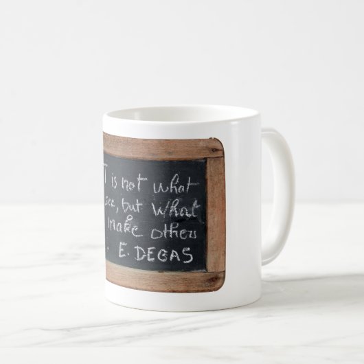 Ardoise 03 Artist's Quotes Degas Tasse (VorderseiteRechts)