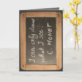 Ardoise 05 Monet's Quote Card Karte (Gelbe Blume)