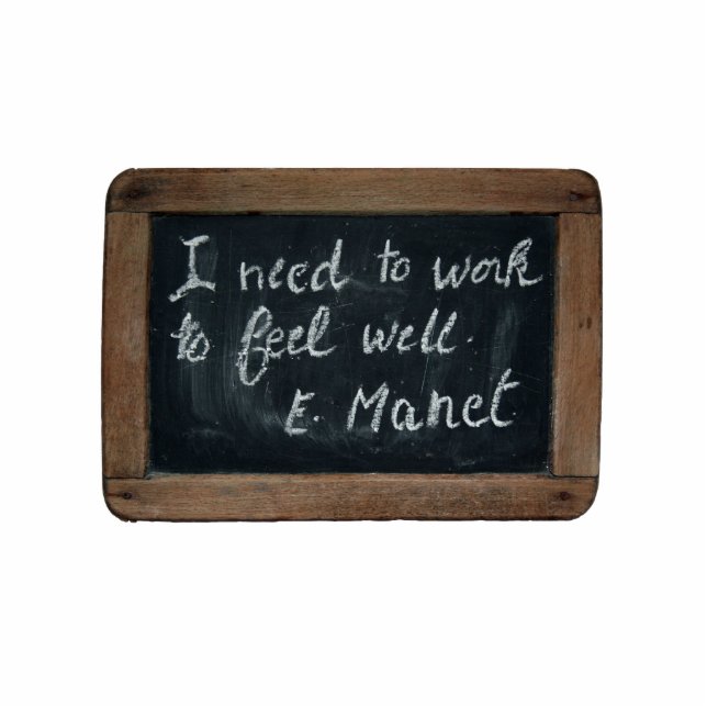 Ardoise 07 Manets Zitat Freistehende Fotoskulptur (Vorne)