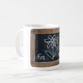 Ardoise 10 Blume für Mama Weiße Tasse (Vorderseite Links)