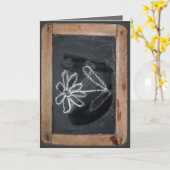 Ardoise 6 Blume Doodles Grußkarte Karte (Gelbe Blume)