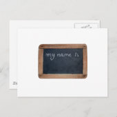 Ardoise - Mein Name ist... Personalisierbare Postk Postkarte (Vorne/Hinten)