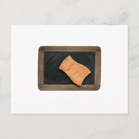 Ardoise Passer l'éponge Vinatge School Slate post Postkarte (Vorderseite)