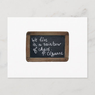Ardoise Rustic School Schiefer Tafel Cézanne-Zitat Postkarte
