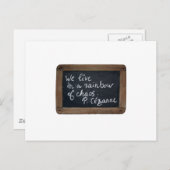 Ardoise Rustic School Slate Cezannes Zitat PostC Postkarte (Vorne/Hinten)
