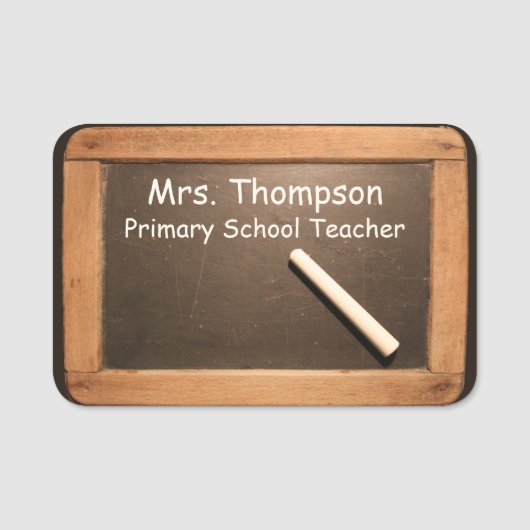 Ardoise Vintager Schulschiefer-Kreide-Namen-Umbau Namensschild (Vorderseite)