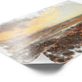 Ardrossan Beach Sunset Watercolour Fotodruck (Ecke)