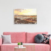 Ardrossan Beach Sunset Watercolour Leinwanddruck (Insitu (Wohnzimmer))