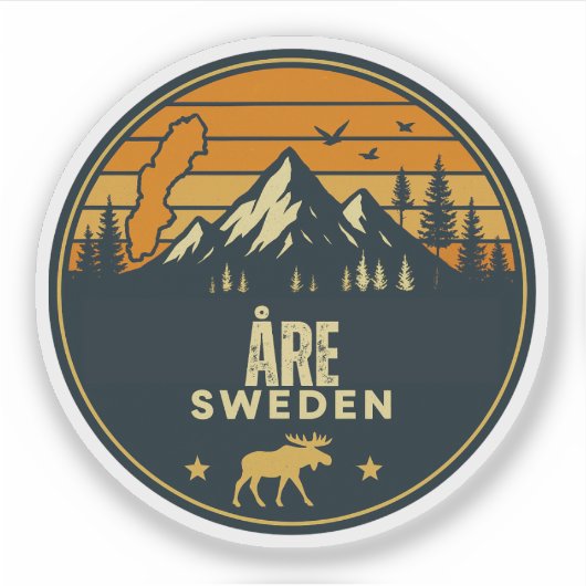 Åre, Schweden Schweden Aufkleber (Vorderseite)