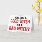 Are you a Good Witch or a Bad Witch Karte (Gelbe Blume)