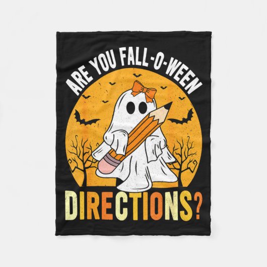 Are You Fall-o-ween Direction Funny Sarcastic Quot Fleecedecke (Vorderseite)