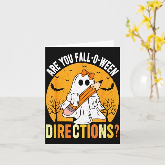 Are You Fall-o-ween Direction Funny Sarcastic Quot Karte (Gelbe Blume)