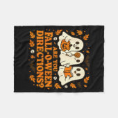 Are You Fall-o-ween Direction Funny Teacher Hallow Fleecedecke (Vorderseite (Horizontal))