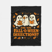 Are You Fall-o-ween Direction Funny Teacher Hallow Fleecedecke (Vorderseite)