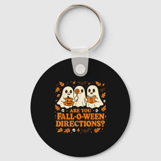 Are You Fall-o-ween Direction Funny Teacher Hallow Schlüsselanhänger (Vorderseite)