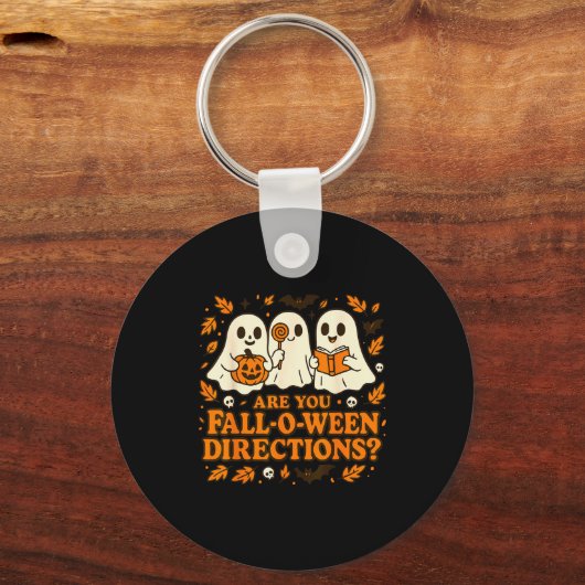 Are You Fall-o-ween Direction Funny Teacher Hallow Schlüsselanhänger (Vorderseite)