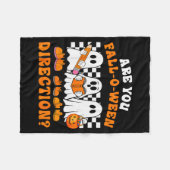 Are You Fall O Ween Directions Funny Ghost Teacher Fleecedecke (Vorderseite (Horizontal))