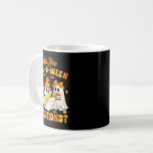 Are You Fall-o-ween Directions Funny Ghost Teacher Kaffeetasse (Vorderseite Links)