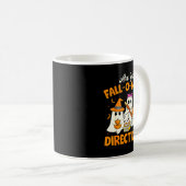 Are You Fall-o-ween Directions Funny Ghost Teacher Kaffeetasse (VorderseiteRechts)