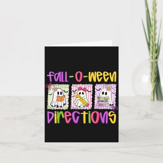 Are You Fall-o-ween Directions Funny Teacher Hallo Karte (Vorderseite)