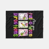 Are You Fall-o-ween Directions Soky Cute Ghost Tea Fleecedecke (Vorderseite (Horizontal))