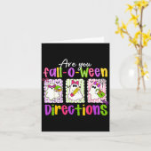 Are You Fall-o-ween Directions Soky Cute Ghost Tea Karte (Gelbe Blume)