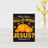 Are You Fall-o-ween Jesus Christian Pumpkin Hallow Karte (Gelbe Blume)