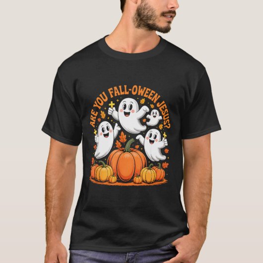 Are You Fall Oween Jesus Halloween Christ T-Shirt (Vorderseite)