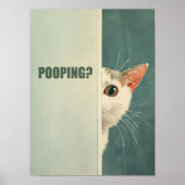 Are You Pooping Poster Printable Cat Bathroom Art  (Vorne)